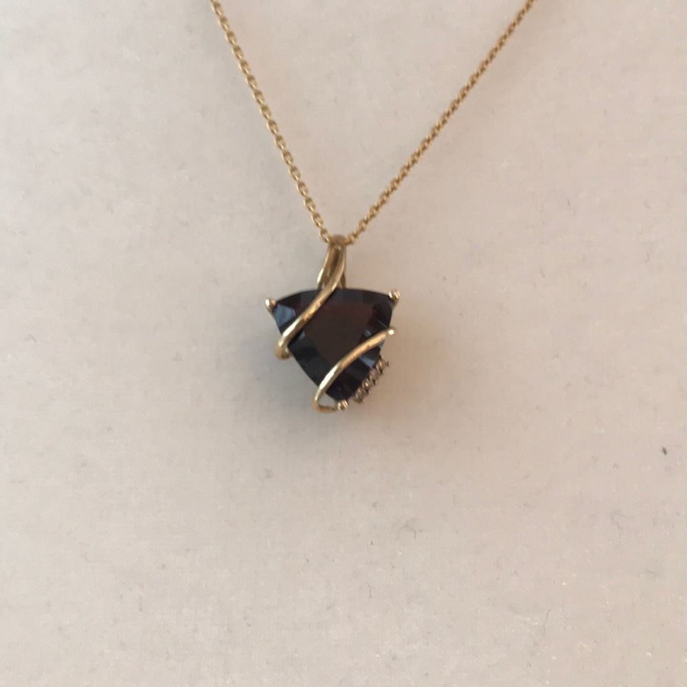 Elegant Gold and purple Pendant /no chain